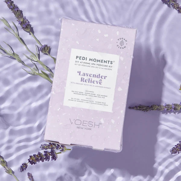 VOESH Pedi Moments Lavender 4 Step At-Home Pedicure Kit