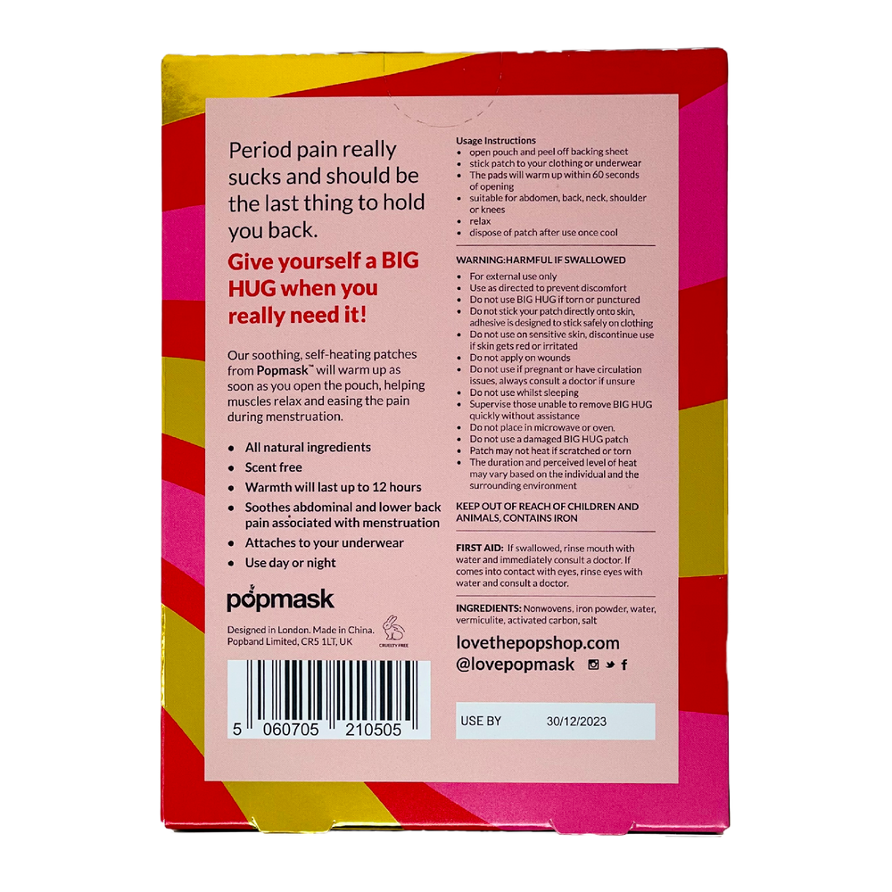 Popmask Big Hug Self-Heating Patches Canada
