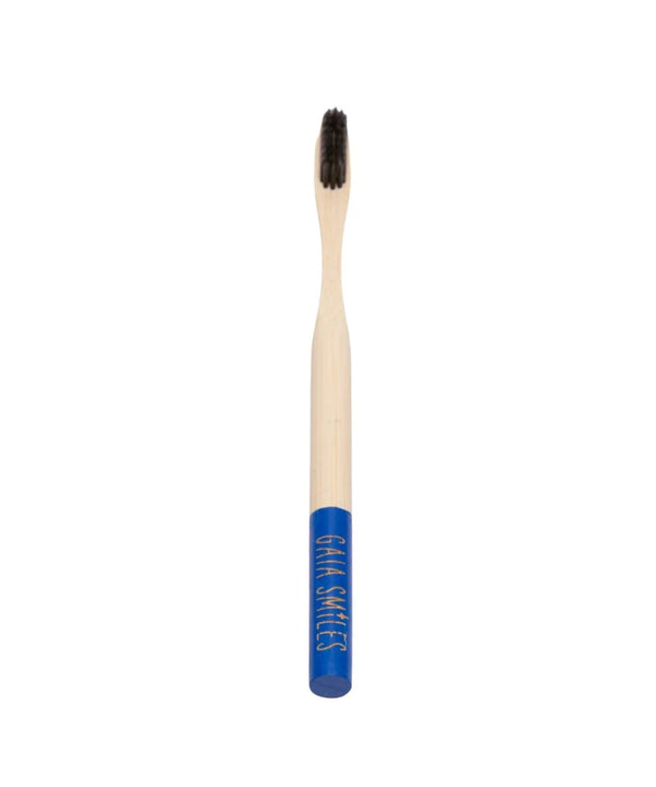 Gaia Smiles Bamboo Toothbrush with Activated Charcoal Bristles