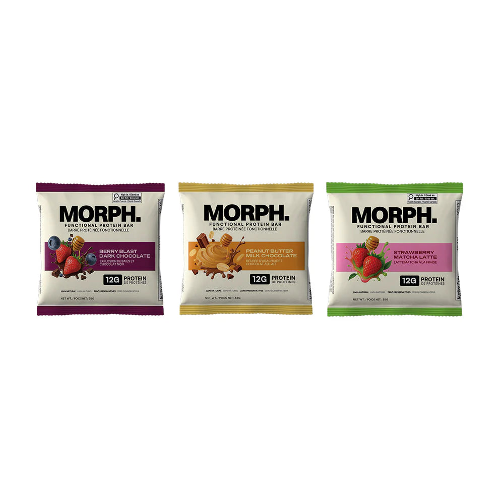 MORPH Functional Protein Bars Sampler Box (12 bars)