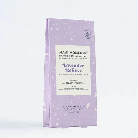 VOESH Mani Moments Lavender Detox 3 Step At-Home Manicure Kit
