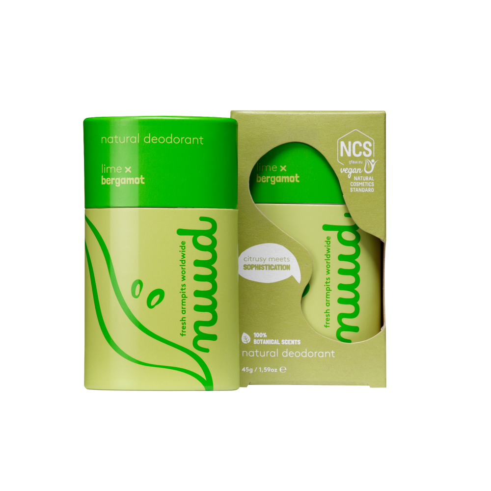 Nuud Microsilver and Zinc Oxide Deodorant Stick Lime X Bergamot 45g