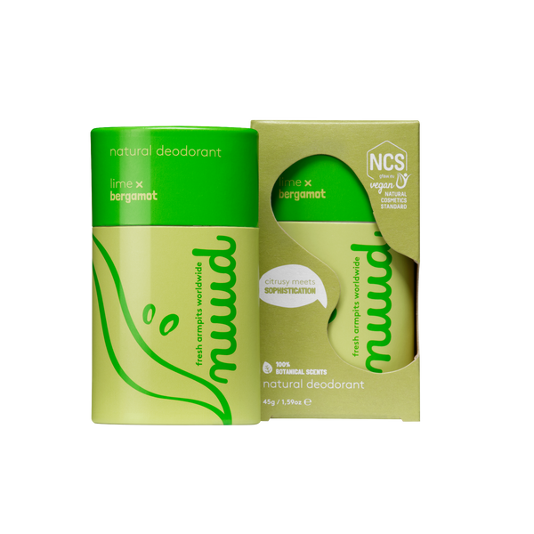 Nuud Microsilver and Zinc Oxide Deodorant Stick Lime X Bergamot 45g