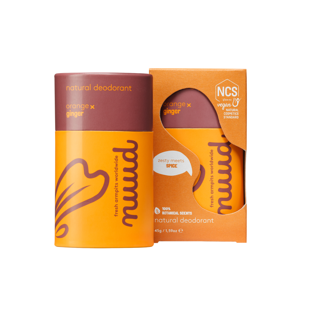 Nuud Microsilver and Zinc Oxide Deodorant Stick Orange X Ginger 45g