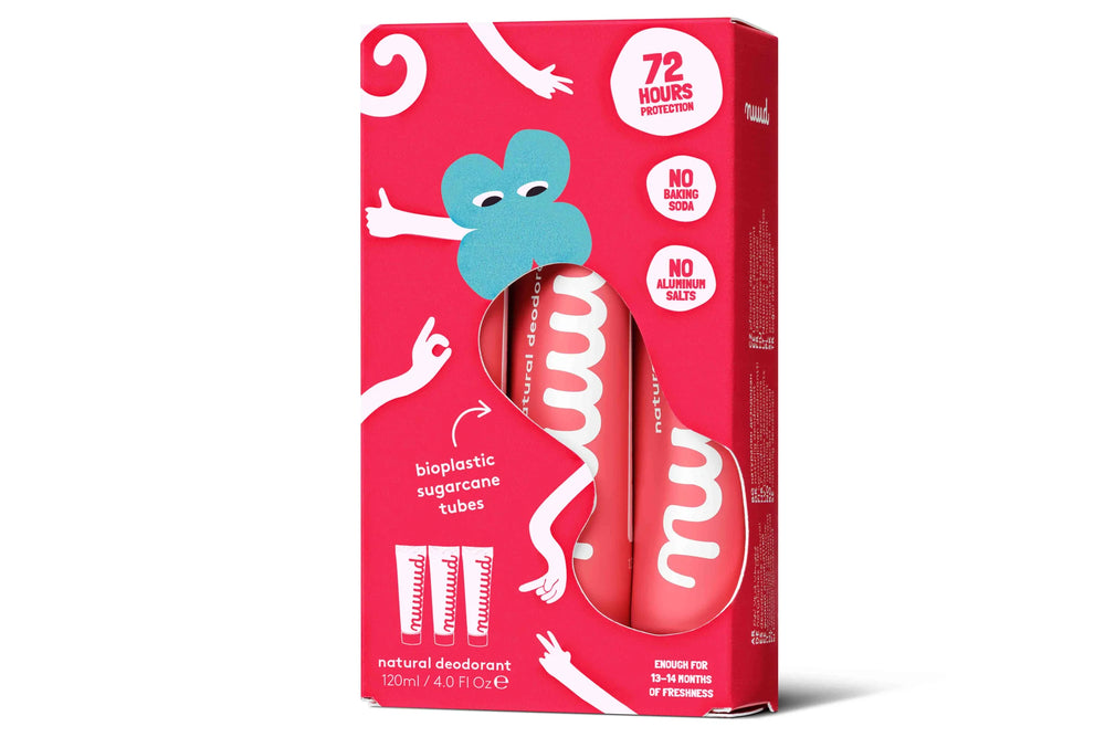 Nuud Natural Cream Deodorant XXL Pack 3X40ml
