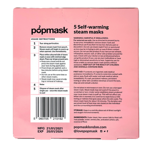 POPMASK Sleepover Warming Eye Mask Rose Scented 5-pack
