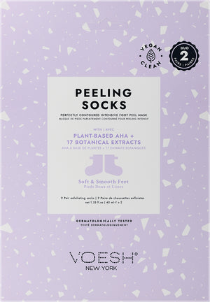 VOESH Peeling Socks Duo with Plant-based AHA + 17 Botanical Extracts