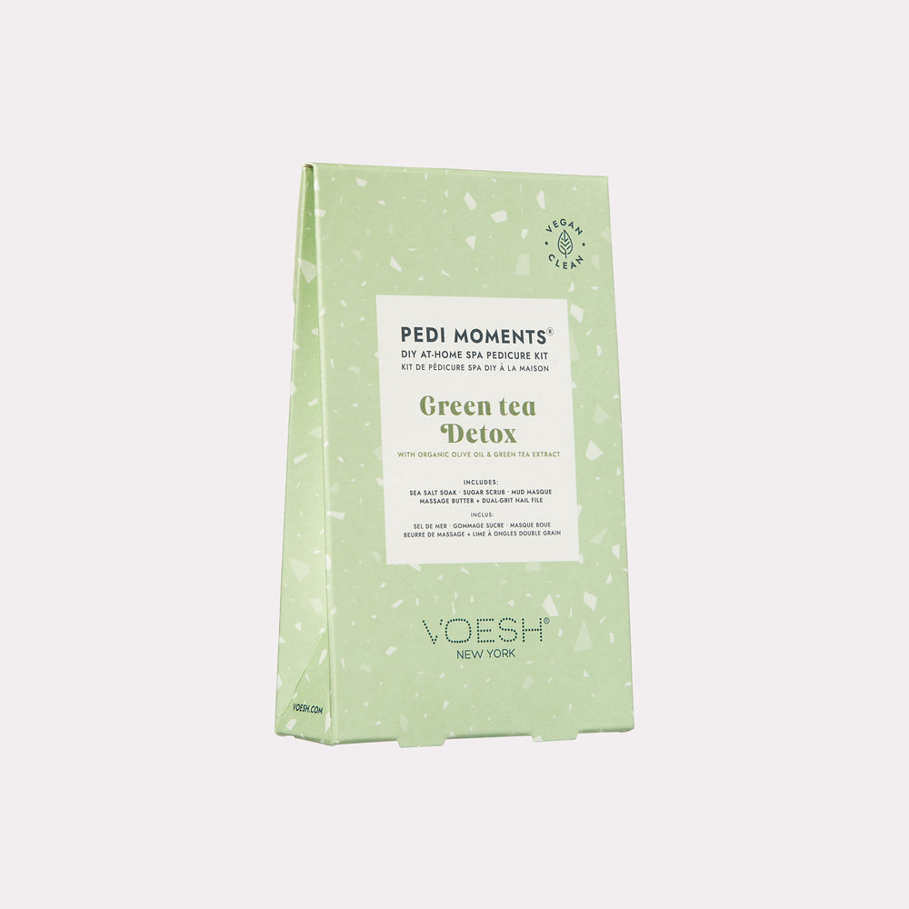 VOESH Pedi Moments Green Tea Detox 4 Step At-Home Pedicure Kit