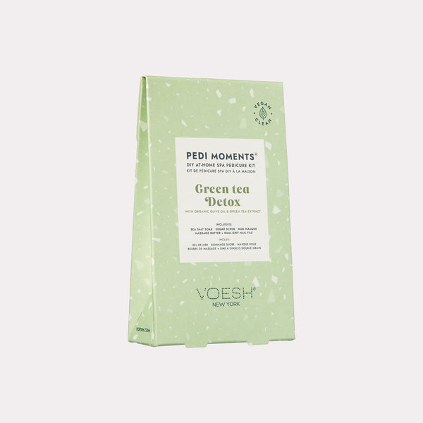 VOESH Pedi Moments Green Tea Detox 4 Step At-Home Pedicure Kit