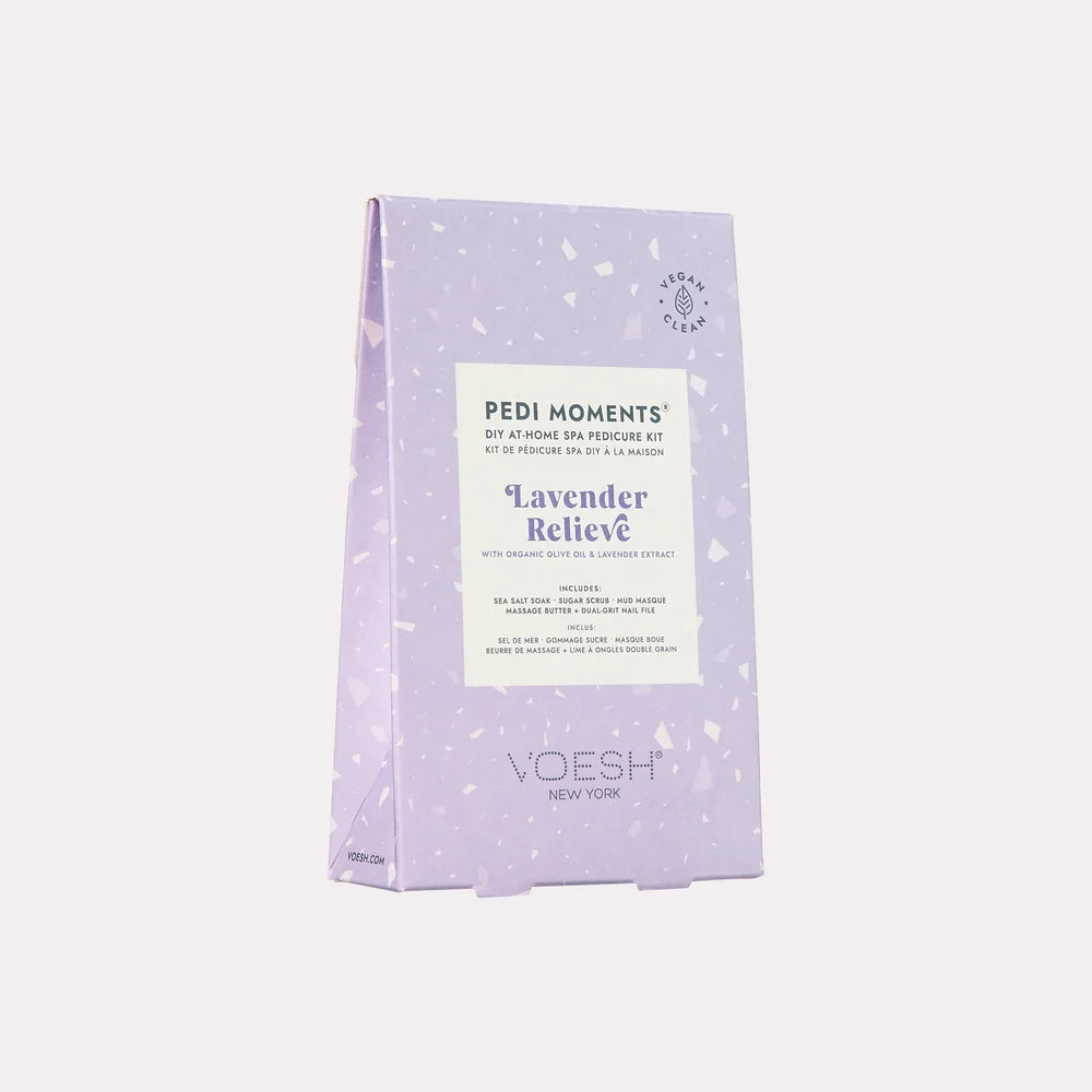 VOESH Pedi Moments Lavender 4 Step At-Home Pedicure Kit