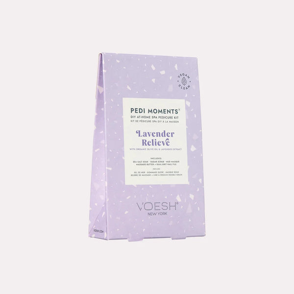 VOESH Pedi Moments Lavender 4 Step At-Home Pedicure Kit